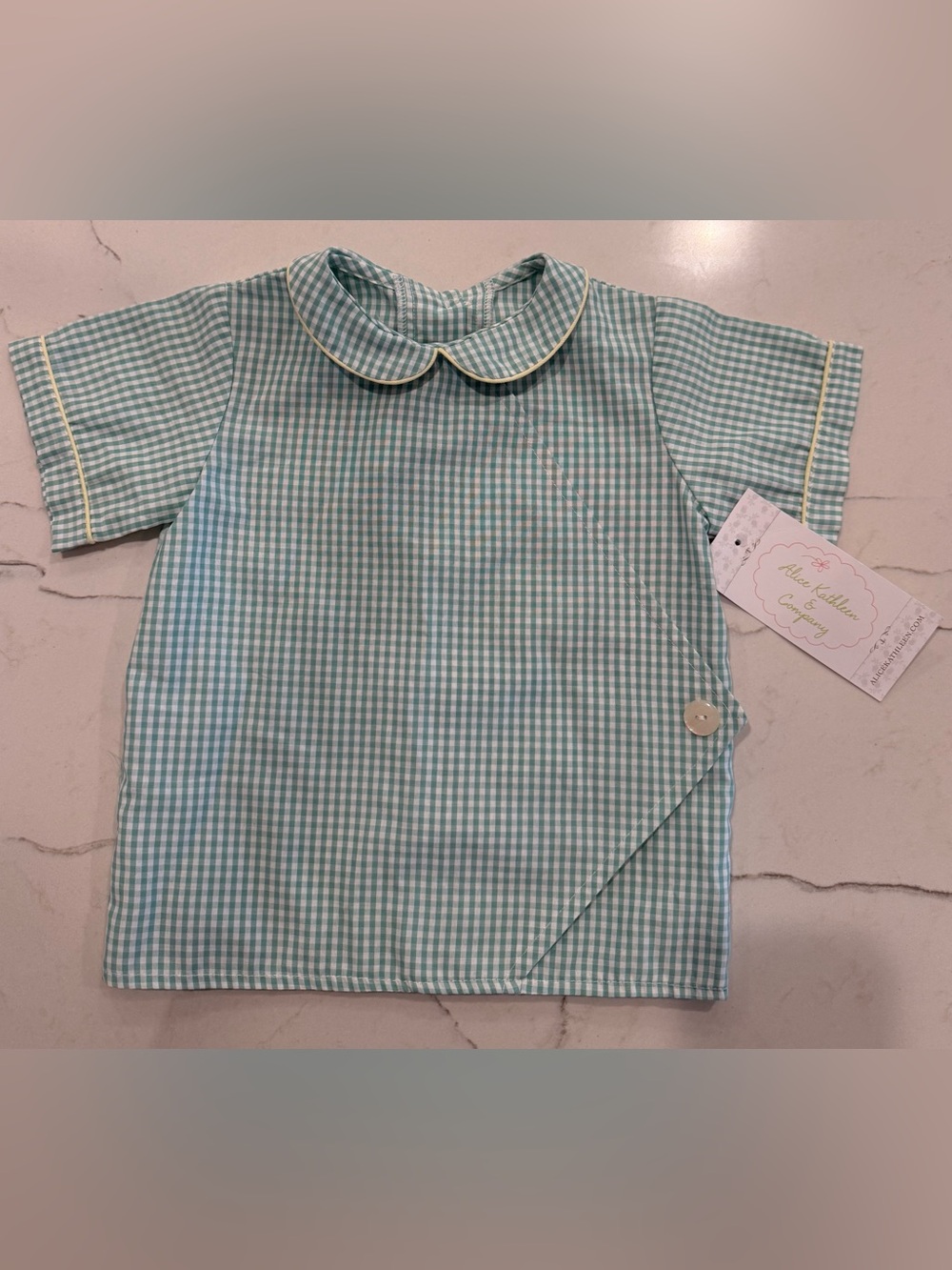 Alice Kathleen & Company Boys Gingham Shirt, Size 4, NWT